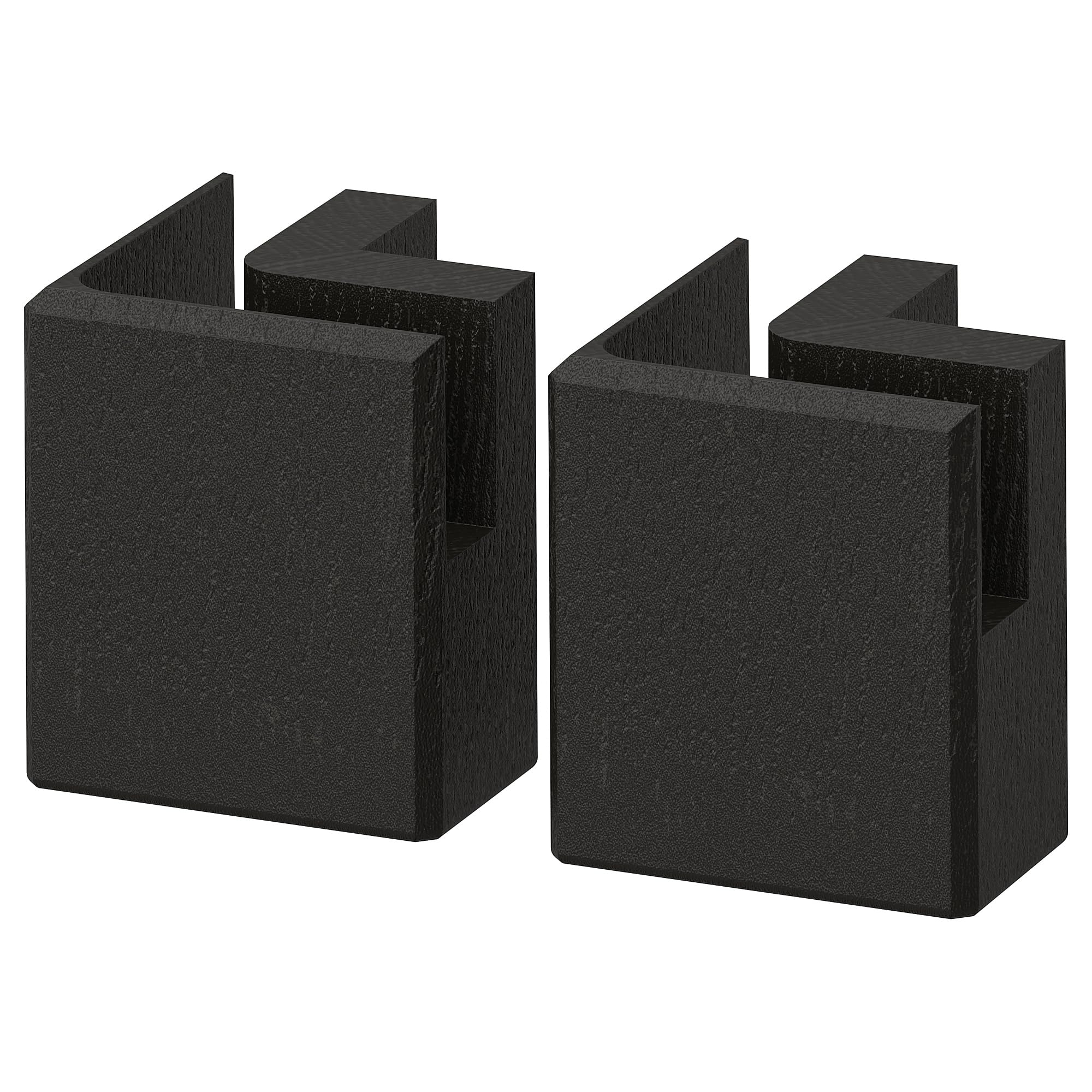 Pied d'angle LERHYTTAN noir 8 cm pour alignement parfait de plinthe
