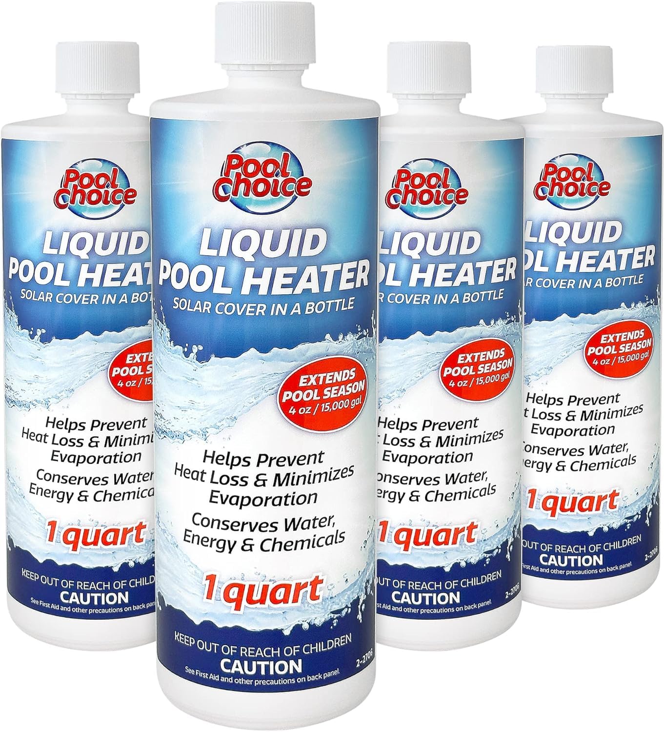SpaChoice 4 Pack Premium Liquid Solar Pool Heater Cover in One Bottle, Liquid Solar Pool Cover-picture-11