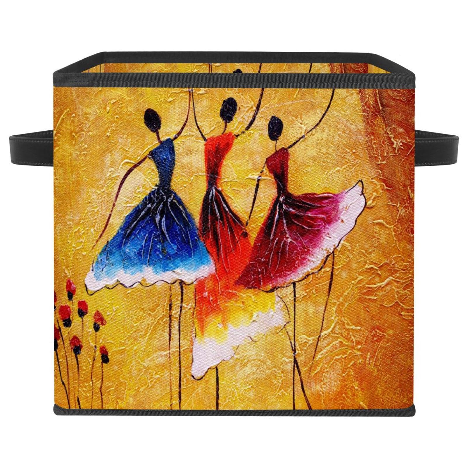Panier à jouets et vêtements pour placard et chambre motif peinture espagnole