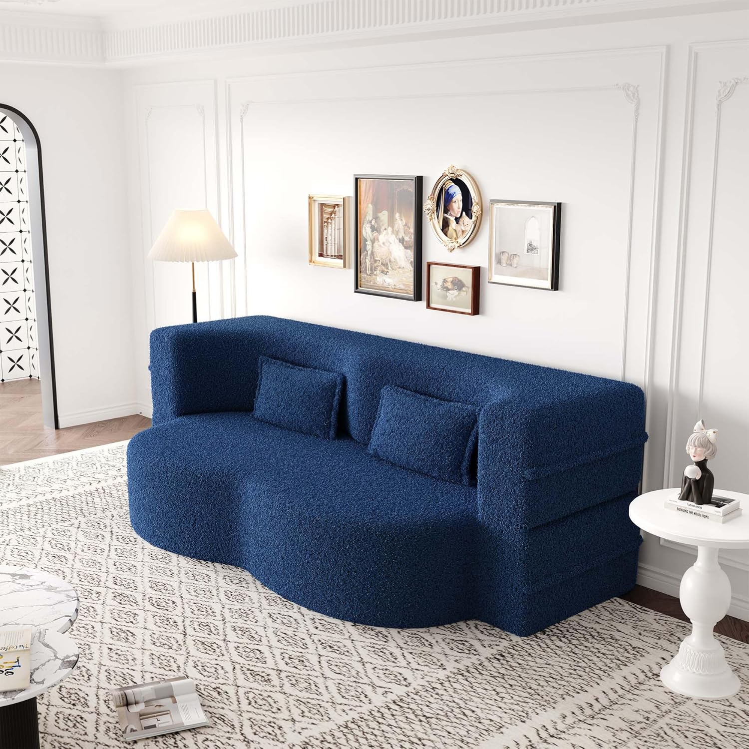 Polibi Floor Sofa Bed in a living room setting