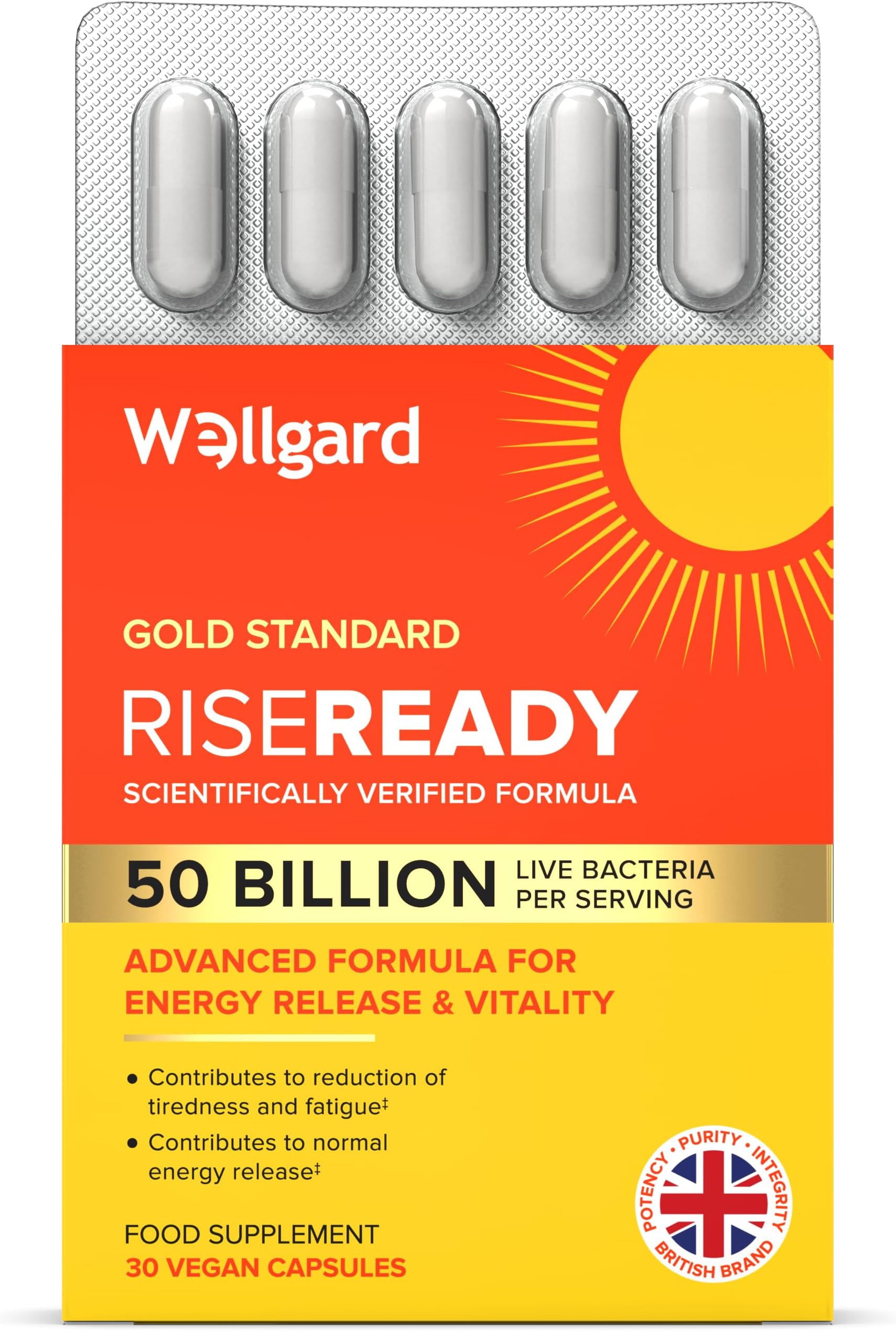 Rise Ready – Advanced Formula for Energy Release & Vitality, 30 Vegan Capsules