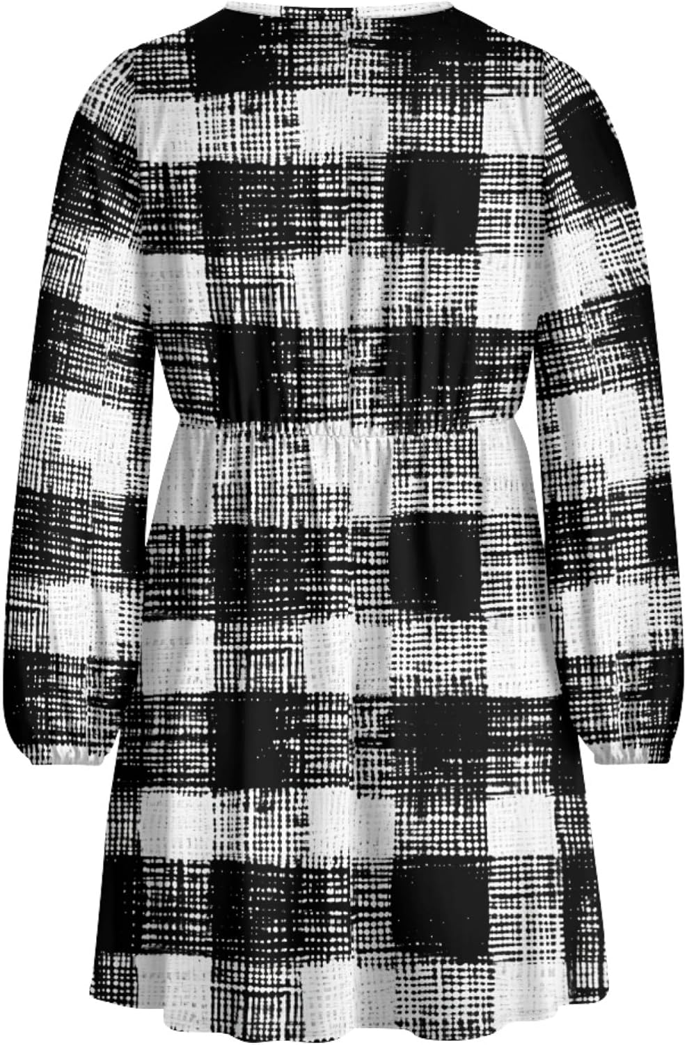 Easter Dress for Women Lantern Sleeve Floral 2025 Fashion Empire Waist V Neck A Line Holiday Party Mini Dress - Image 6