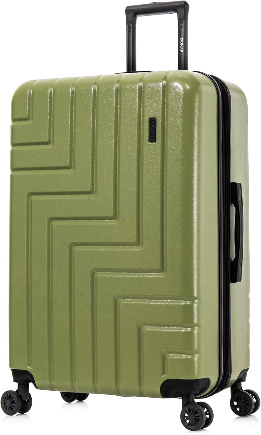 DUKAP ZAHAV Hardside Luggage with Spinner Wheels | 28 in Durable Lightweight Large Checked Suitcase for Travel | Zipper Clouser Suit Case with Gel Handles and Trolley | Green