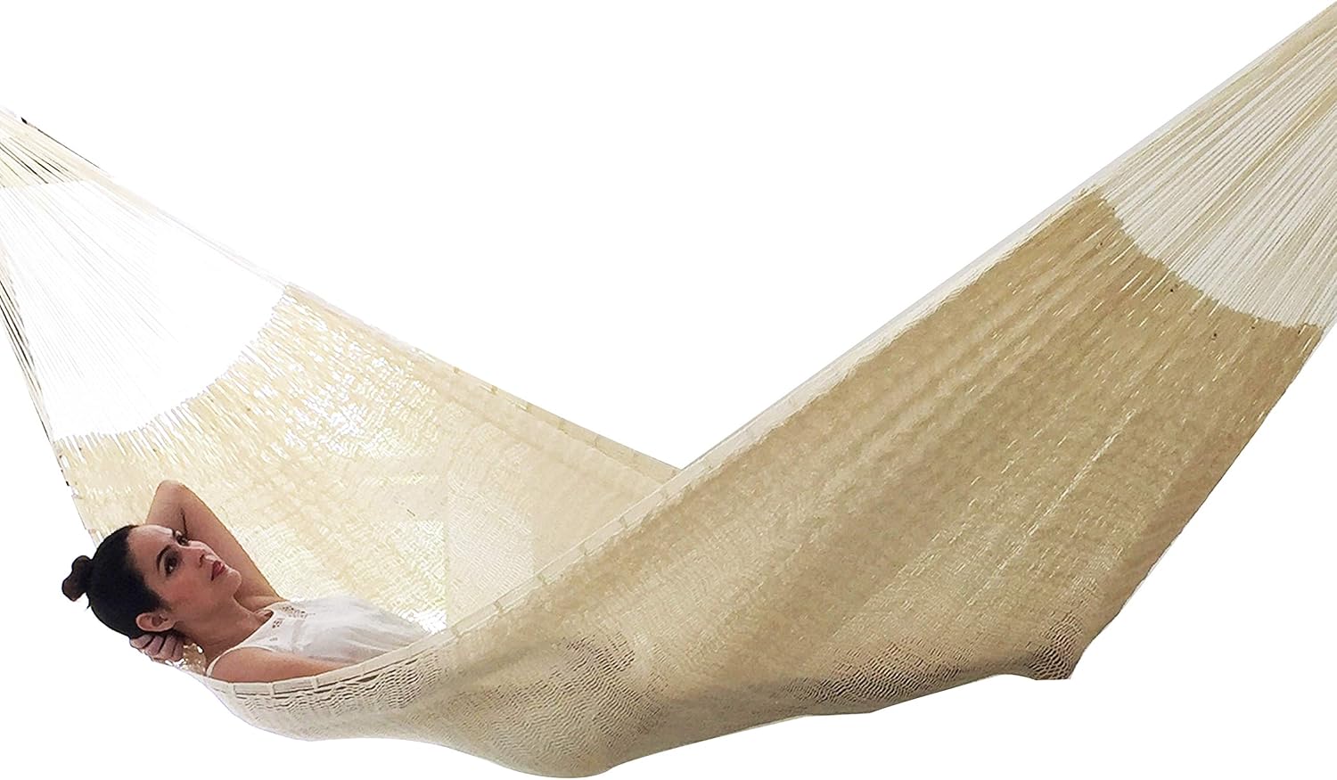 Traditional Mayan Hammock -Natural Hammock (Small) - Thick Nylon Thread