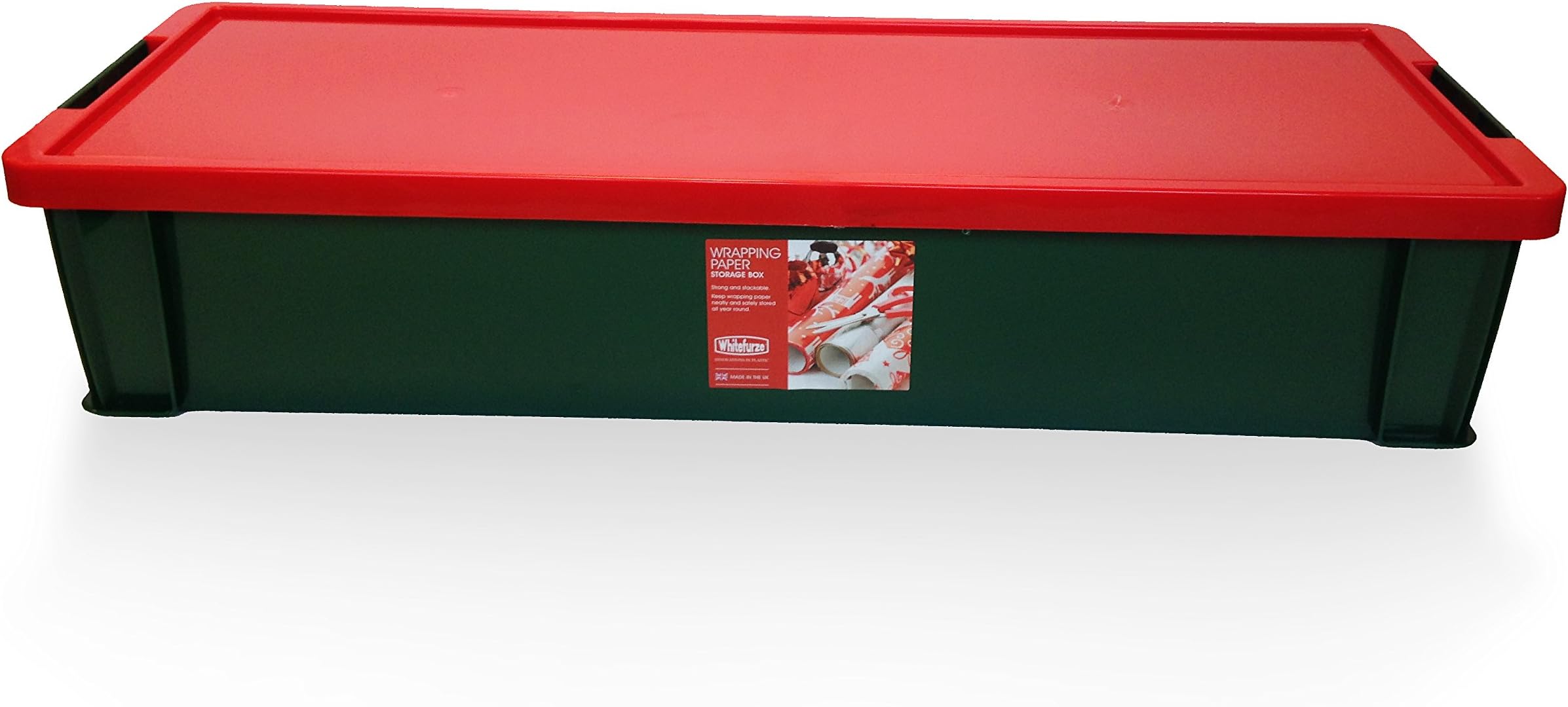 Allstore 27L Christmas Wrapping Paper Box, Green/Red, 81 x 28 x 16 cm