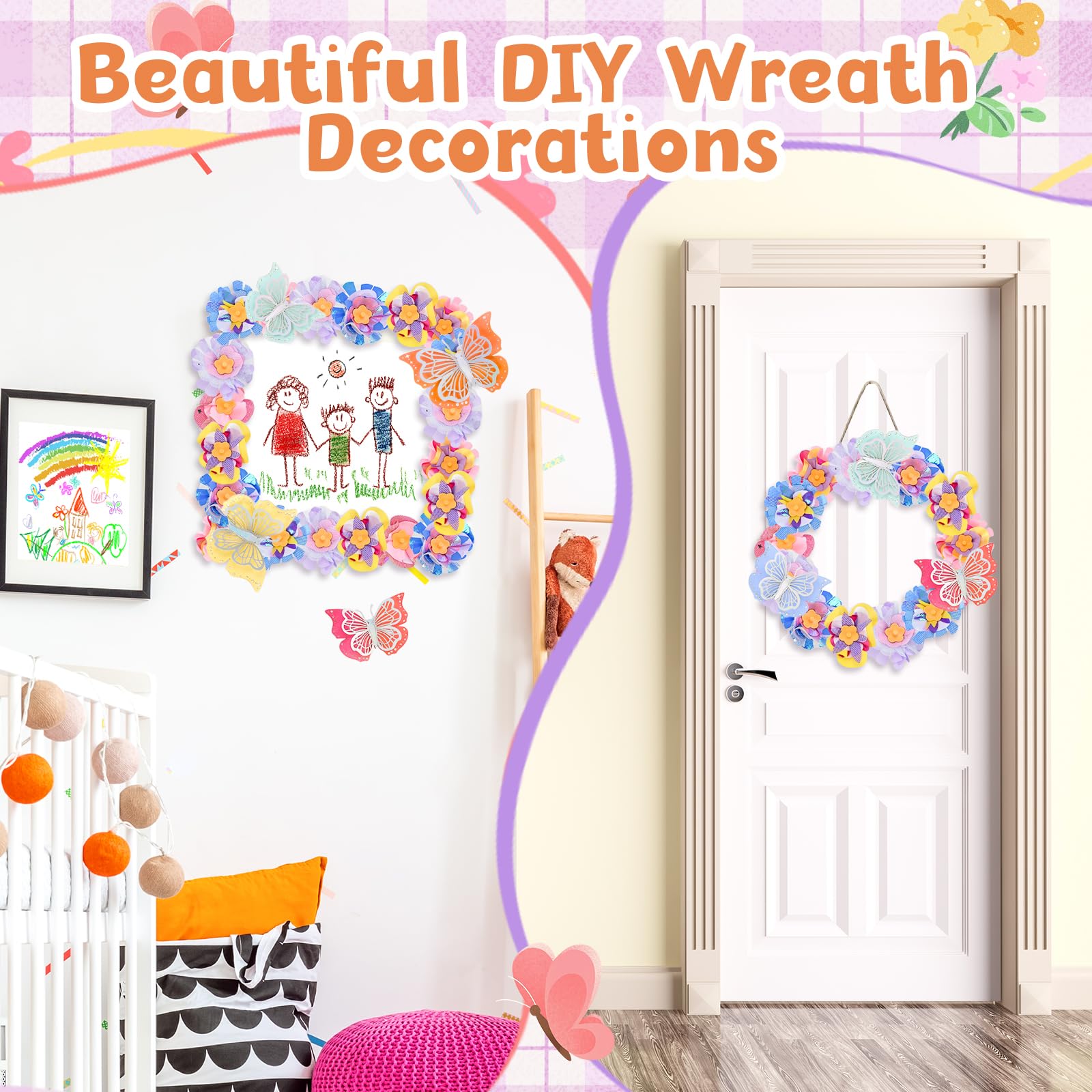 YUTUY Kit Bricolage Floral Enfant avec Machine à Fleurs et Vase, Jouet Fleurs Fille 3-9 Ans