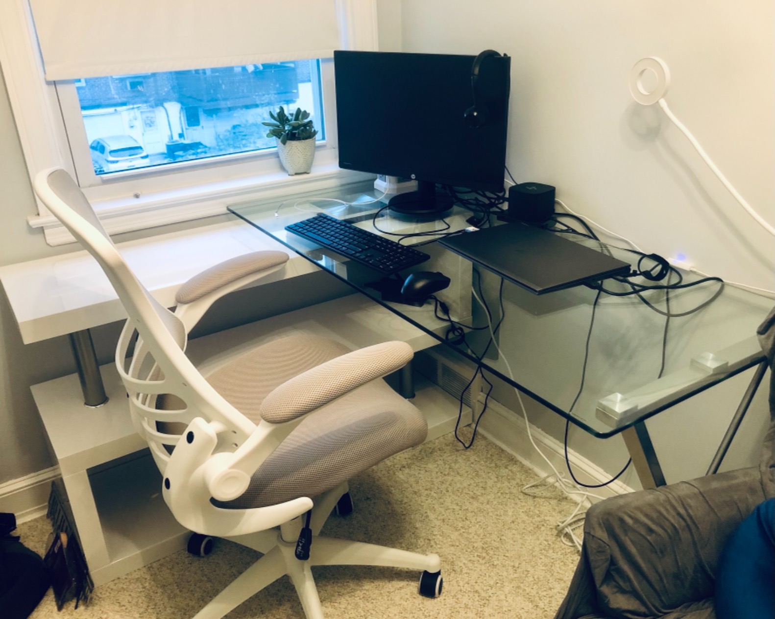 19/mo Finance Acme Buck Office Desk, Clear Glass & Black Buy Now