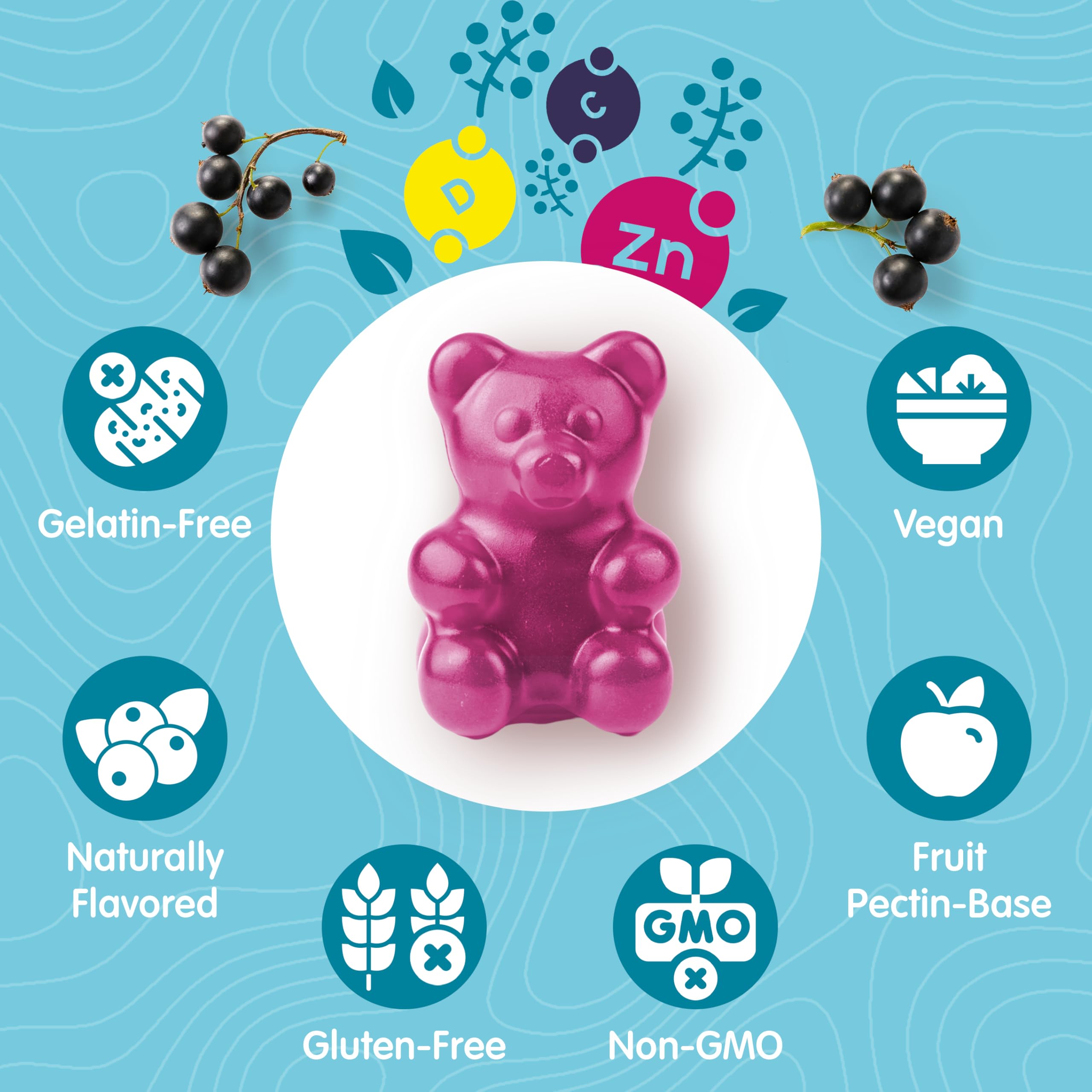 Elderberry Gummies for Kids with Vitamin C & Zinc | Kids Immune Support Supplement | Daily Defense During Seasonal Changes with Elderberry Natural Antioxidants For Immune Health | 60 Gummies — Amazon image 5