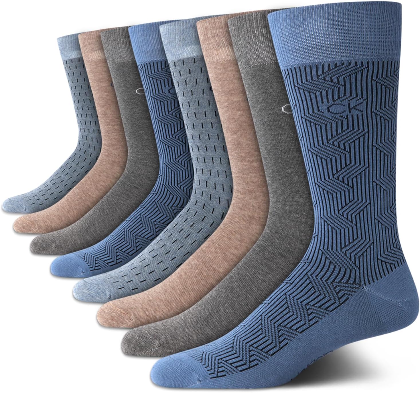 Calvin Klein Men's Cotton Blend Dress Crew Socks (8-Pack)