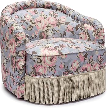 Tov Furniture Pamela Spring Floral Print Tasseled Lounge Chair