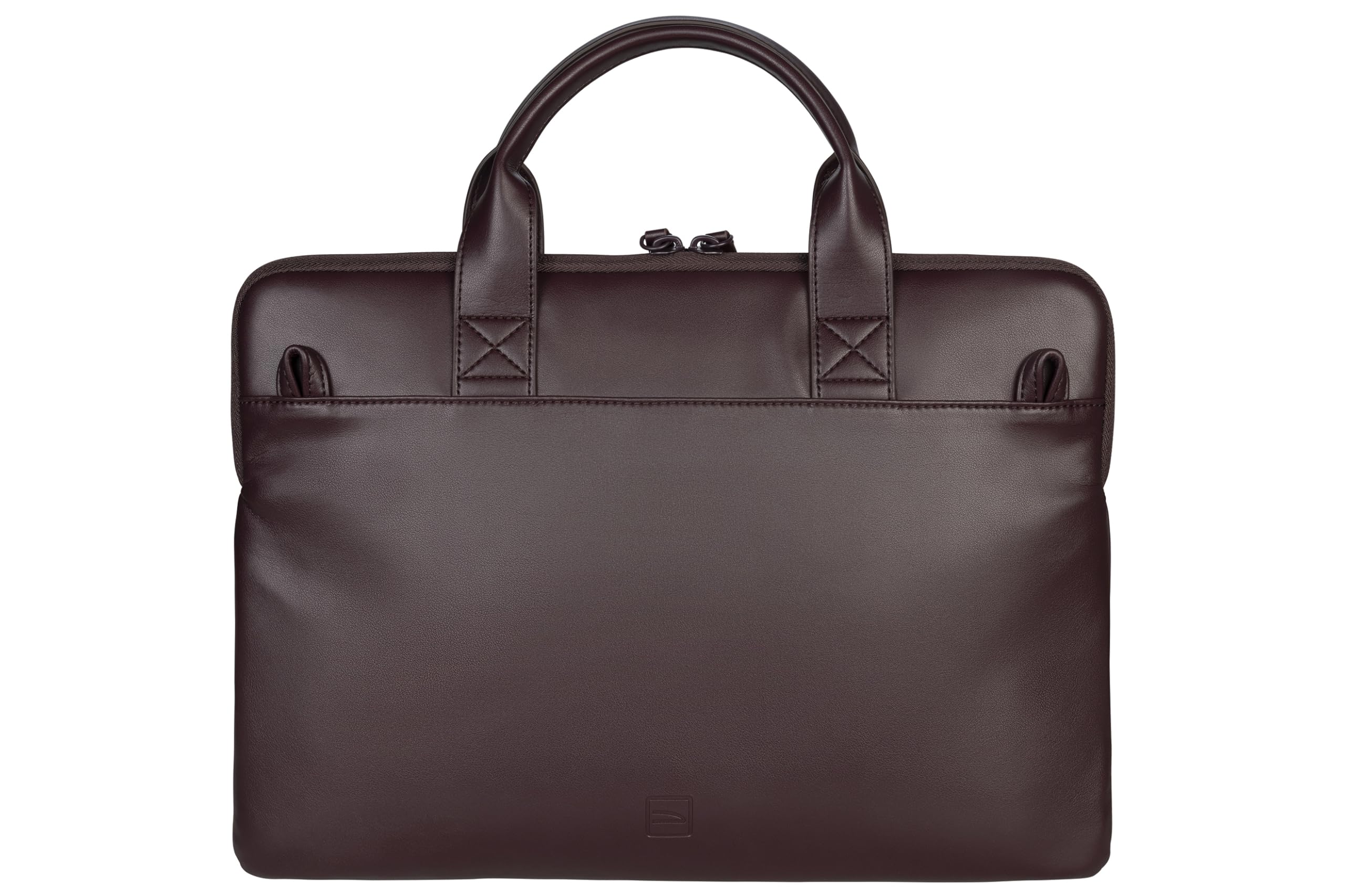 Tucano ISOTTA - Borsa sottile per computer portatile, compatibile con MacBook Air da 35,6 cm (14") e 38,1 cm (15"), in pelle PU, con tracolla