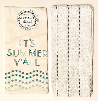 100% Cotton Kitchen Towels 2 Pk Its Summer Yall