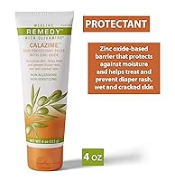 Vista 2 de Medline Remedy Olivamine Calazime Crema para proteger la piel, 4 oz, usar en piel seca, erupción del pañal, dermatitis, psoriasis, quemaduras