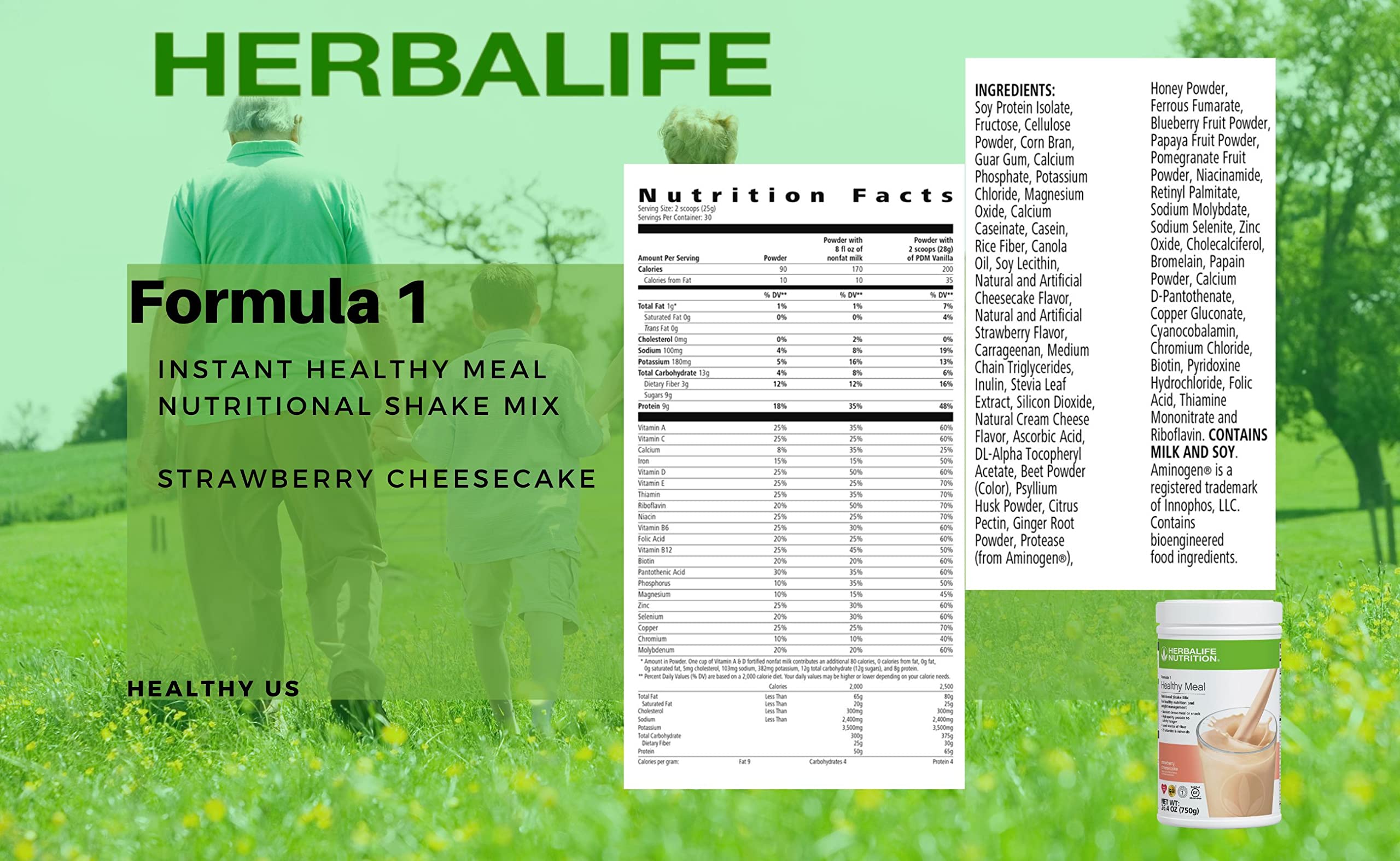 Amazon.com: HERBALIFE Formula 1 Four Combo (Strawberry Cheesecake