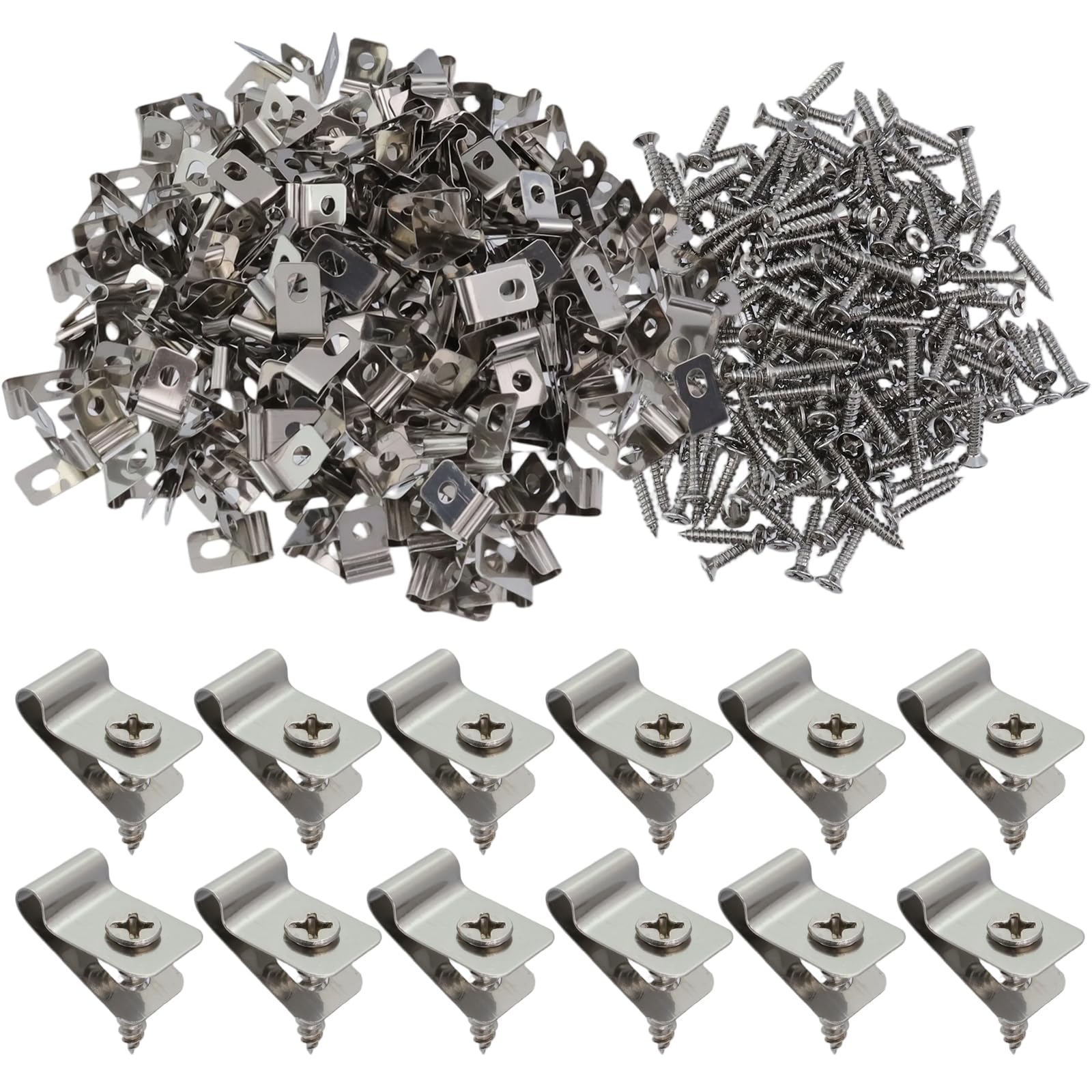 Abrazaderas de alambre Pastlla de 3 mm de acero inoxidable con tornillos para valla de madera