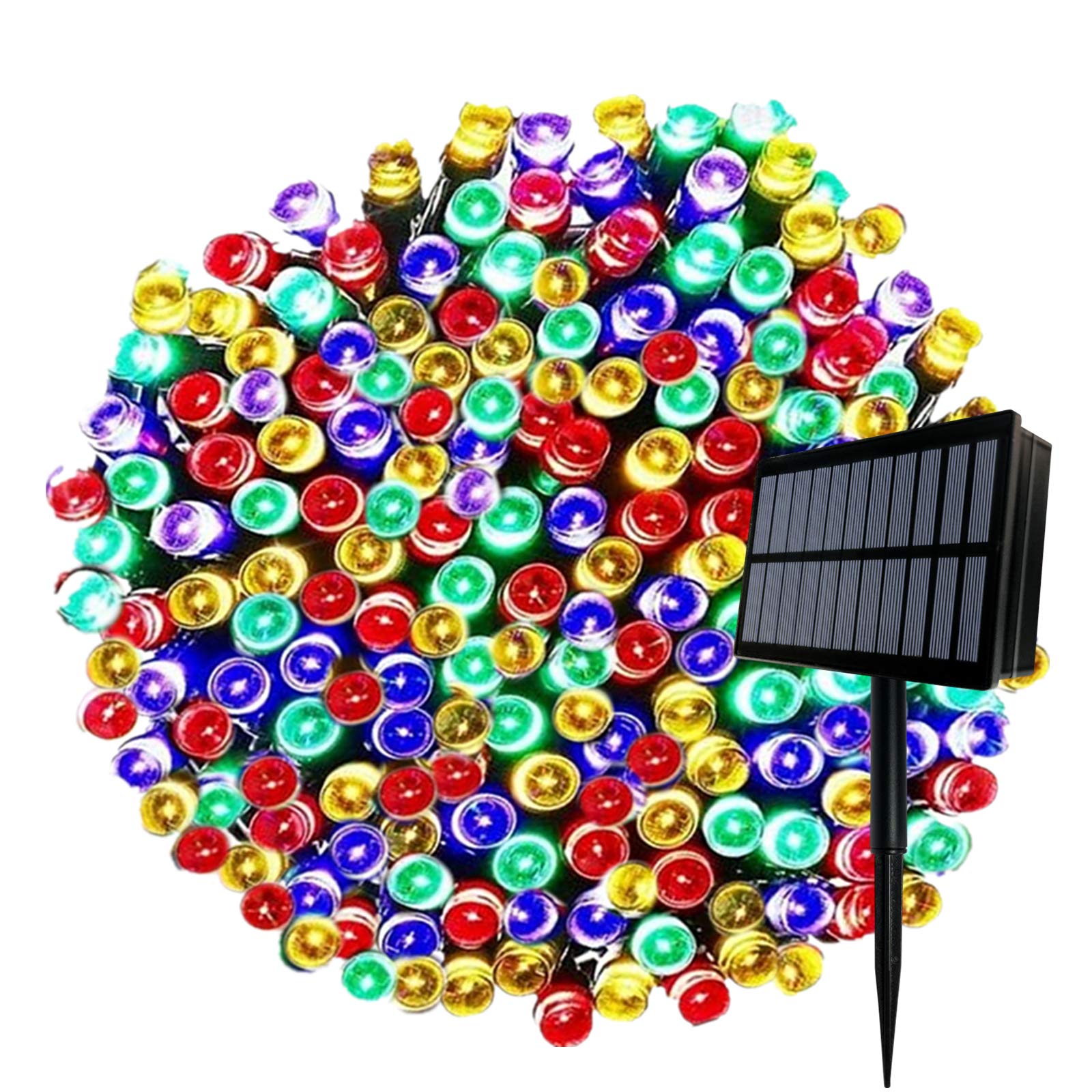 FANSIR Solar String Lights, 164ft 500 LED Outdoor String Solar Powered Fairy Lights Waterproof 8 Modes Garden Decorative Light for Tree, Patio, Garden, Yard, Home, Wedding, Party (500 Multicolor)