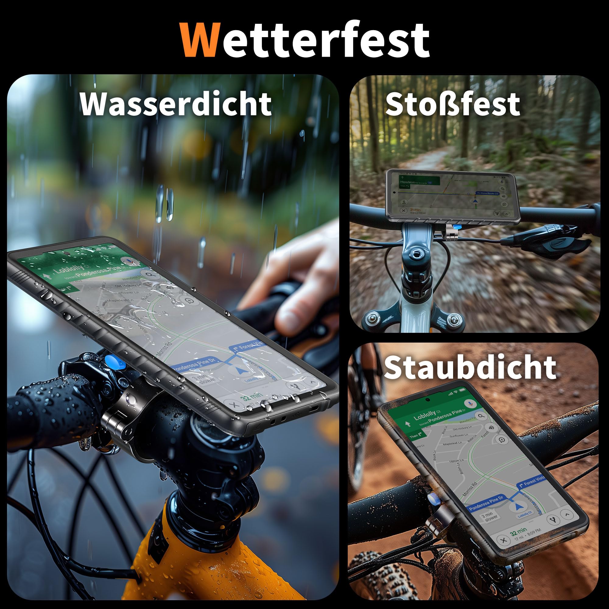 Cozycase Wasserdicht Handyhalterung Fahrrad Für Samsung Galaxy S26 Ultra | Anti-Diebstahl Hülle Handy Halter Motorrad Lenker Rennrad Mtb Ebike Bike Phone Holder Mount Fahrradhalterung IP68 Waterproof