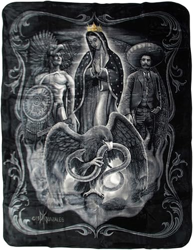 JPI - Manta de felpa La Reina - Cama Queen de 79 x 95 pulgadas - Manta de piel sintética para camas, sofá, picnic, camping