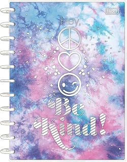 Caderno Universitário Tilidisco 1 Matéria Good Vibes 80 Folhas Tilibra, Multicor