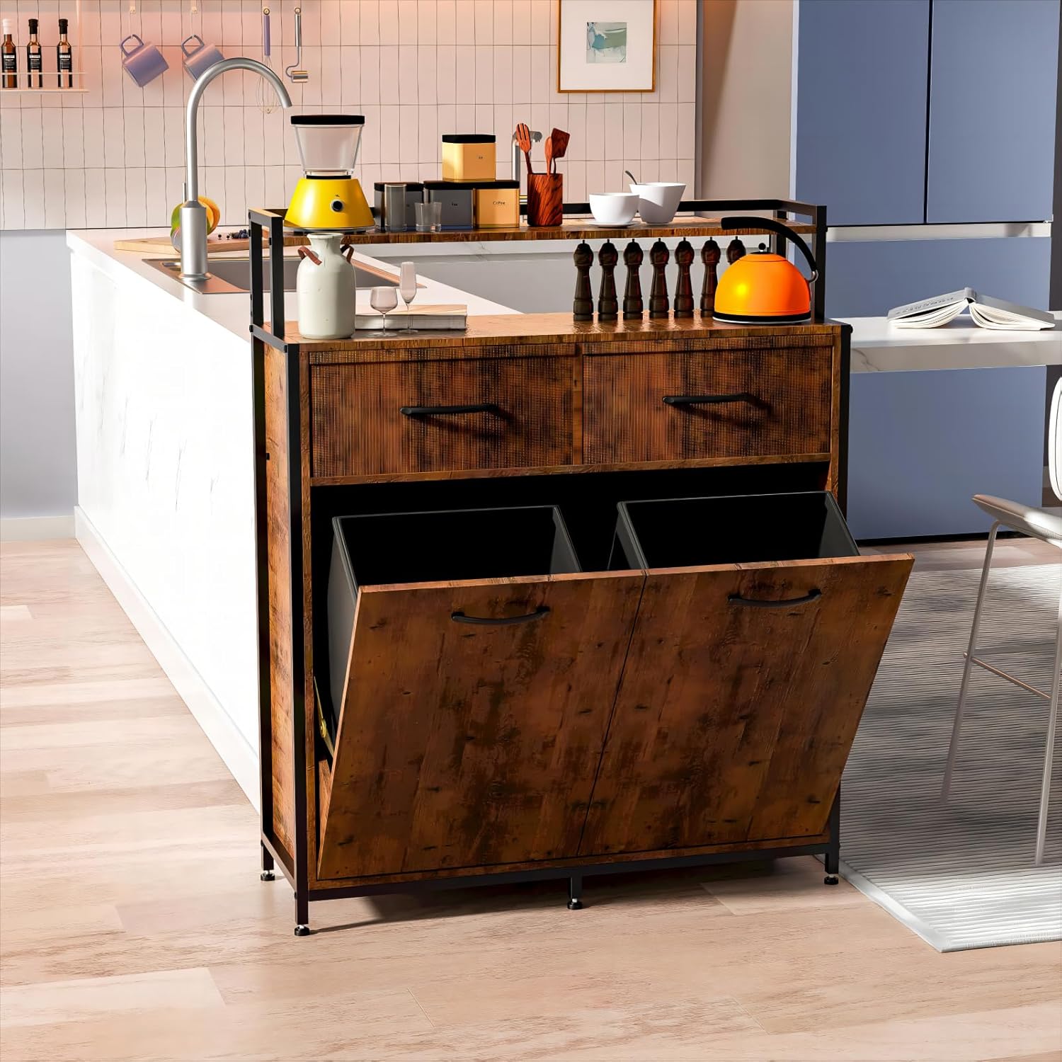 HSSZXFR Tilt Out Trash Dual Kitchen Trash