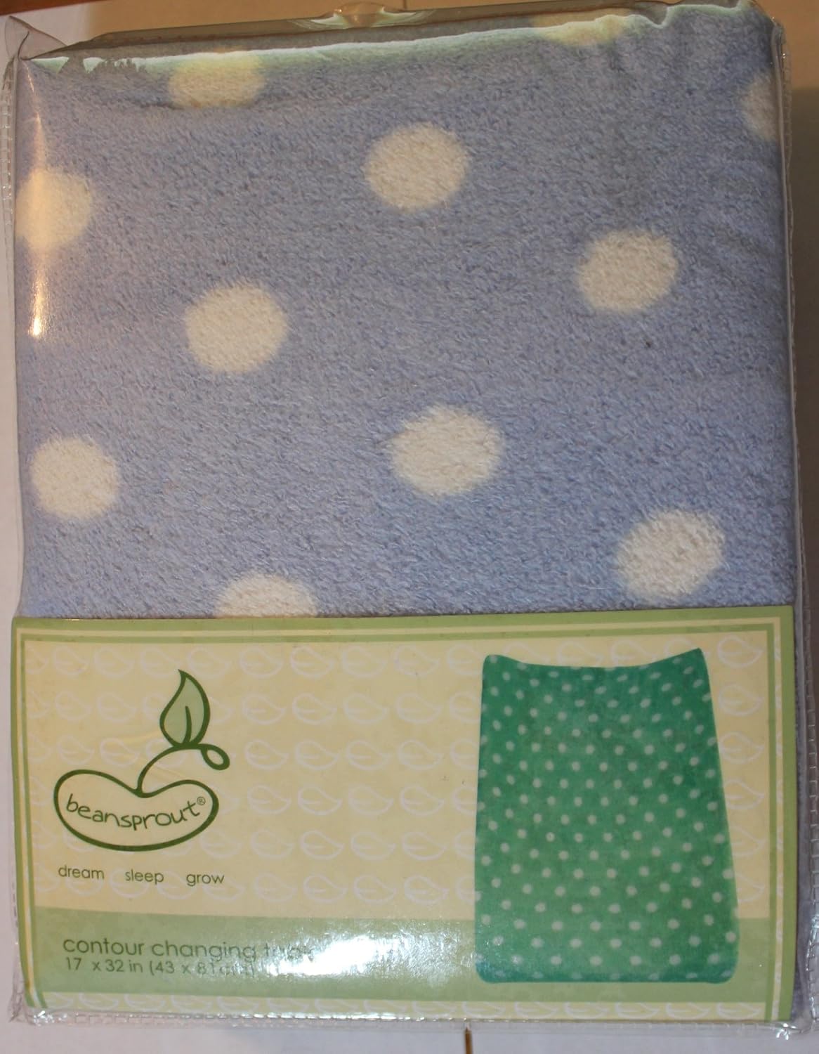 Printed Coral Changing Table Cover Blue Baby