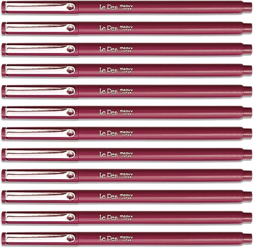 Uchida Lepen Marcador Permanente Tinta Borgoña - 1 Caja