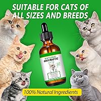 Vista 7 de Antibióticos naturales para gatos, suplementos para mascotas, 2 onzas líquidas/1 paquete de multivitamínicos para gatos, antibiótico para gatos