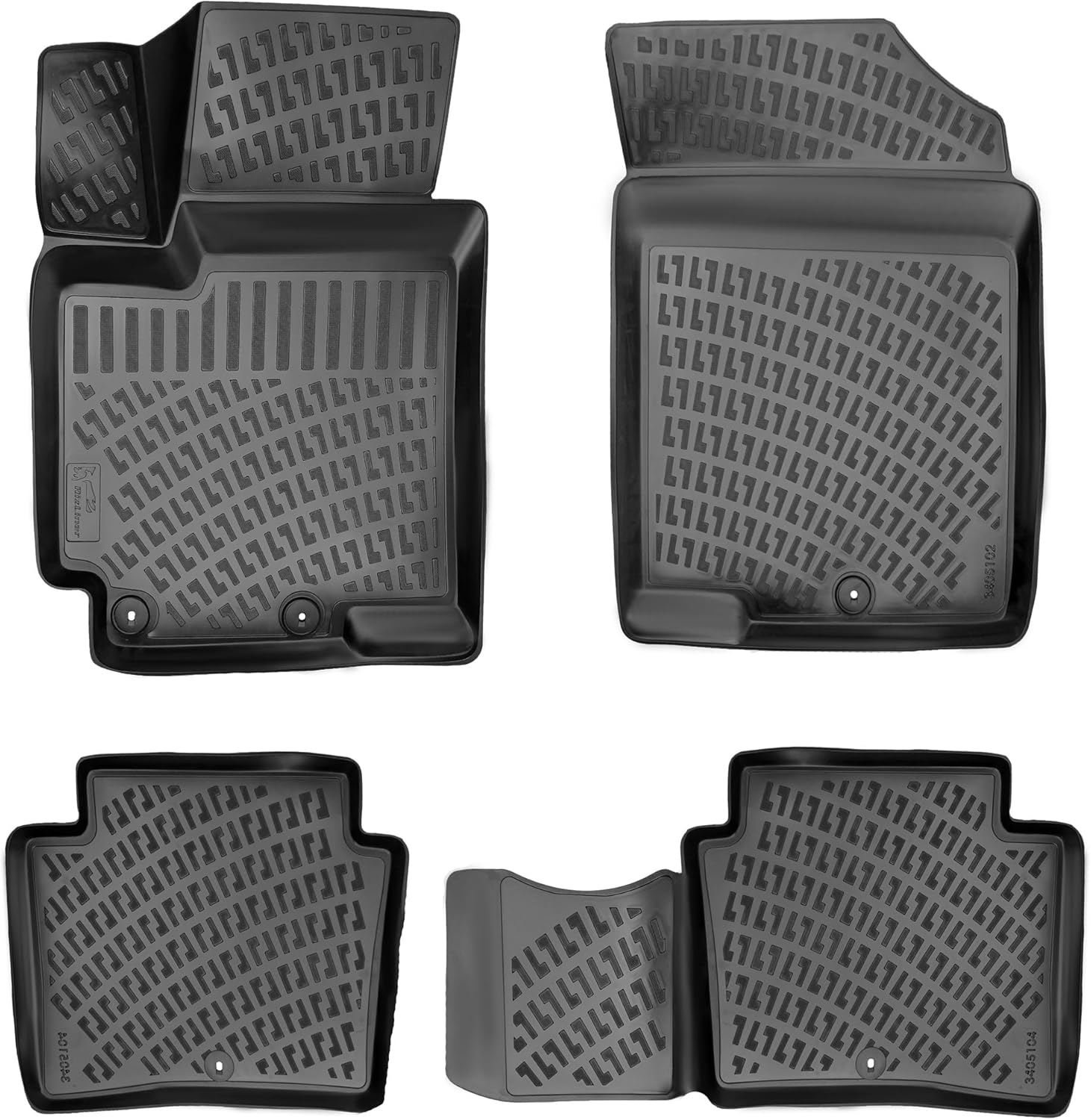 Amazon.com: RizLiner Hyundai Accent 2012-2017 Floor Mats Custom Fit ...