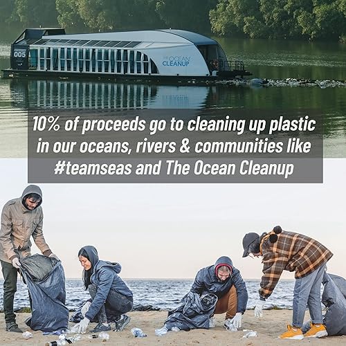 Miniatura 7 de Perchas delgadas ecológicas para ropa ligera (máximo 1 libra), hechas de plástico 100% reciclado (negrogris, paquete de 60 unidades)