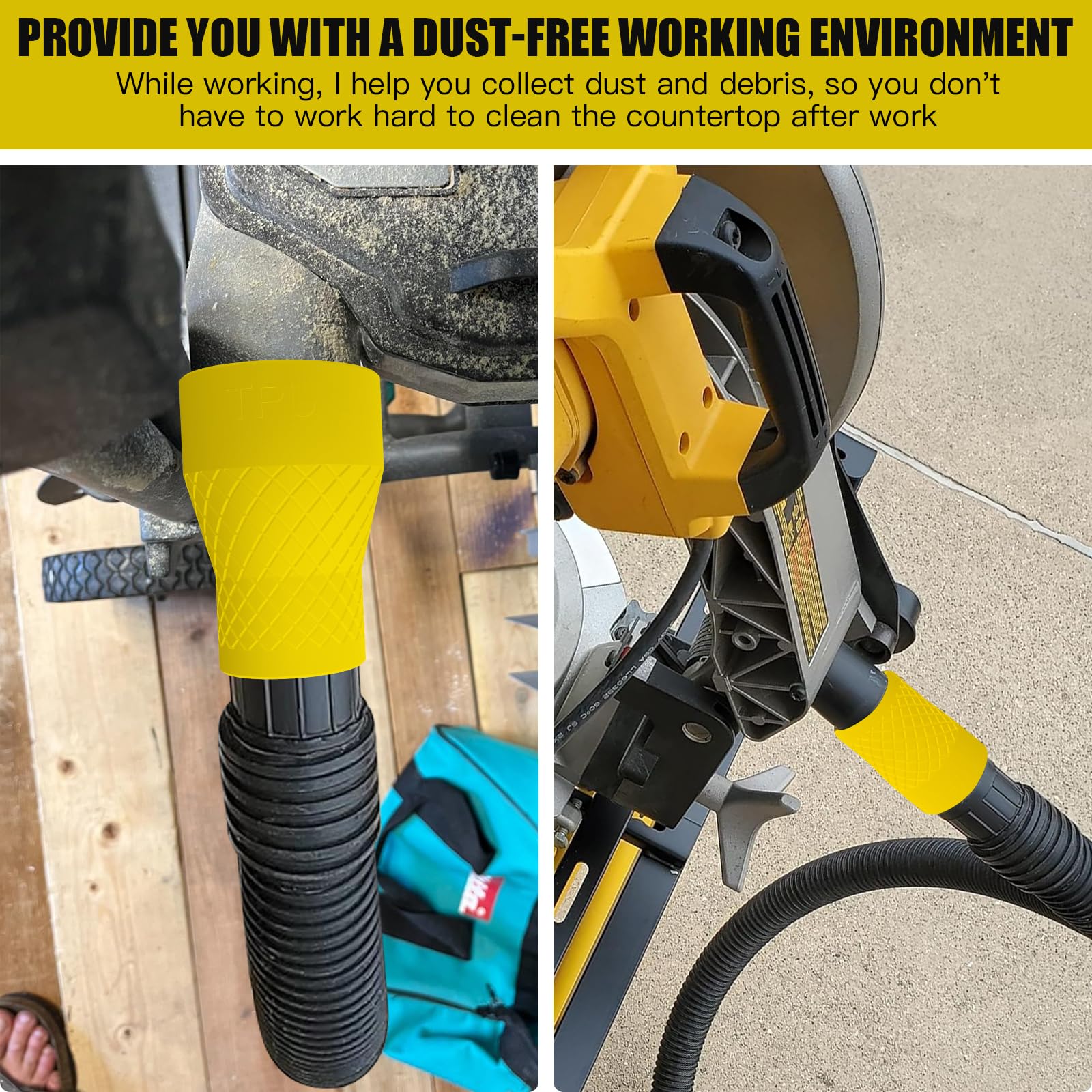 Miter Saw Vacuum Adapter - Dust Control -3