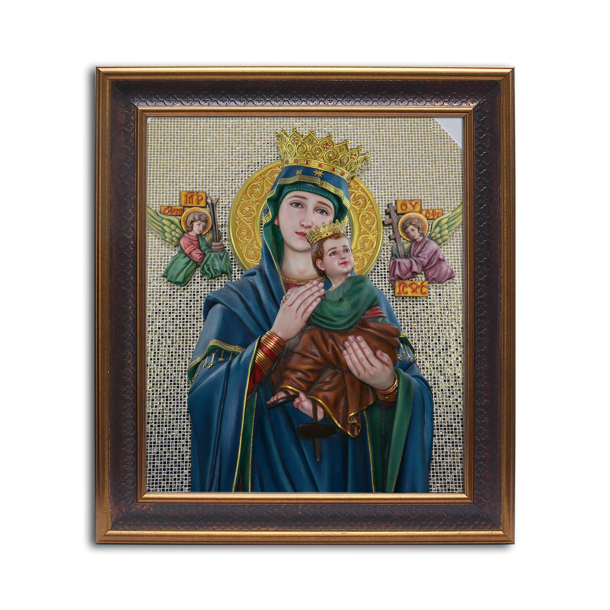 MIMOSA MOMENTS Traditional & Classic Bronze Picture Frame with Decorated Trim, 11x13 (Brass & Antique Black, 11x13")