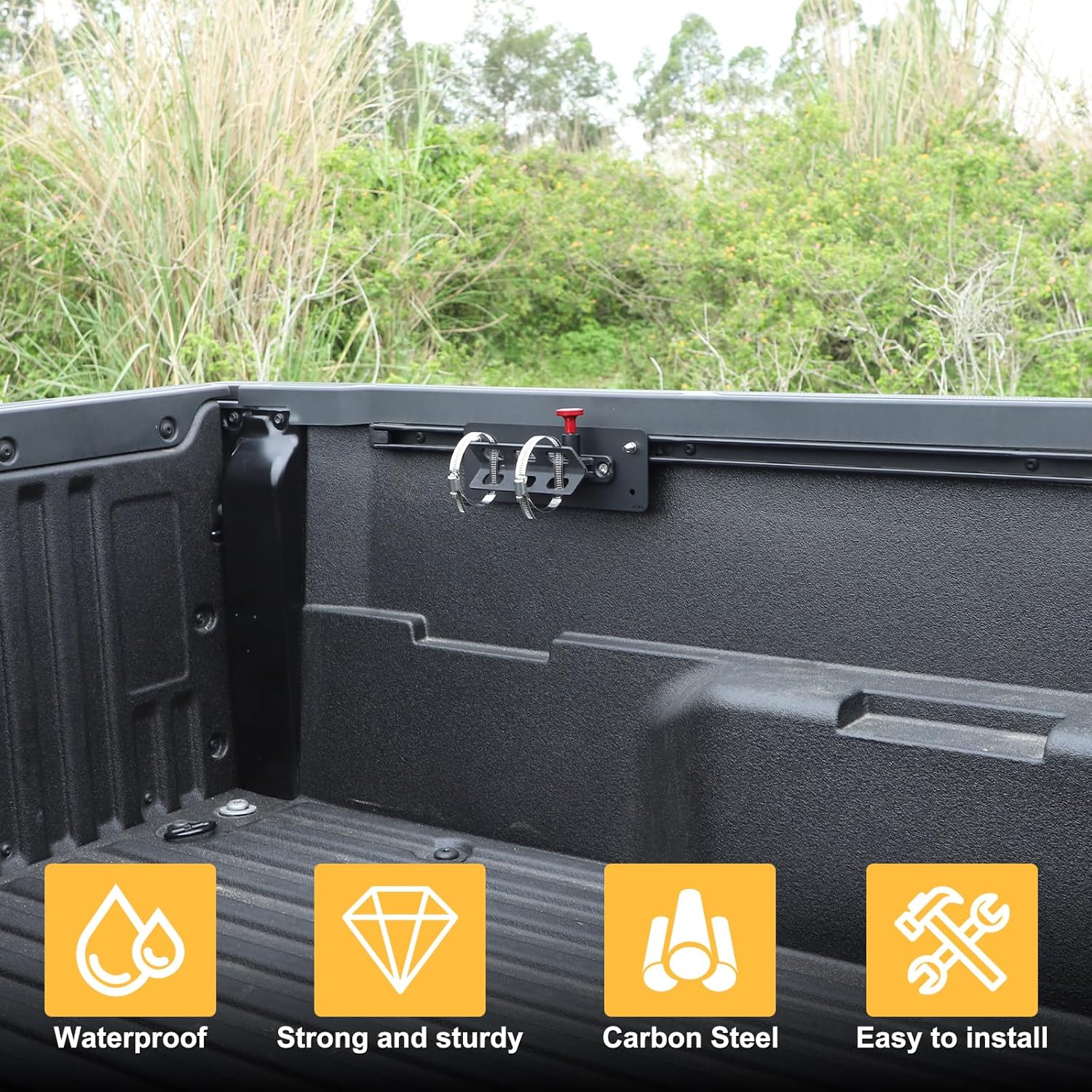 Truck Bed Rail Side Fire Extinguisher Bracket Compatible with Toyota Tacoma 2024 2025 2026, Car Quick Release Roll Bar Fire Extinguisher Mount Bracket Accessories