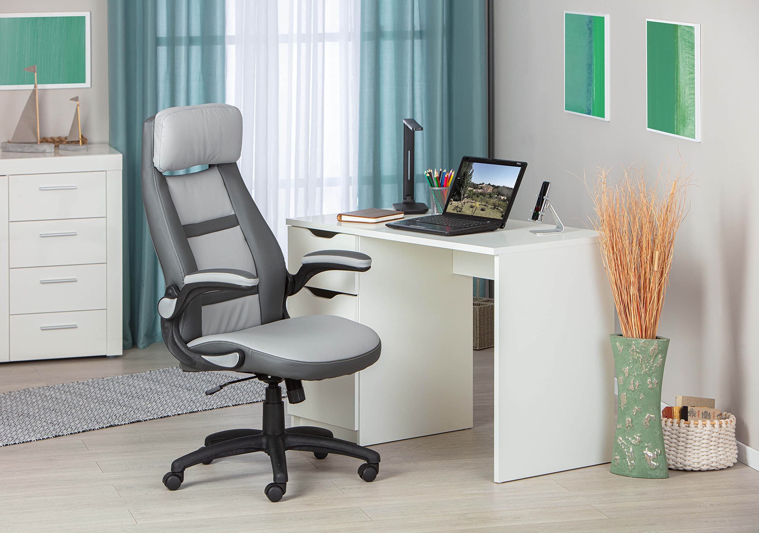 Sedia Ufficio Inter Link Ando | Poltrona Girevole Ergonomica Con Braccioli - Foto 10