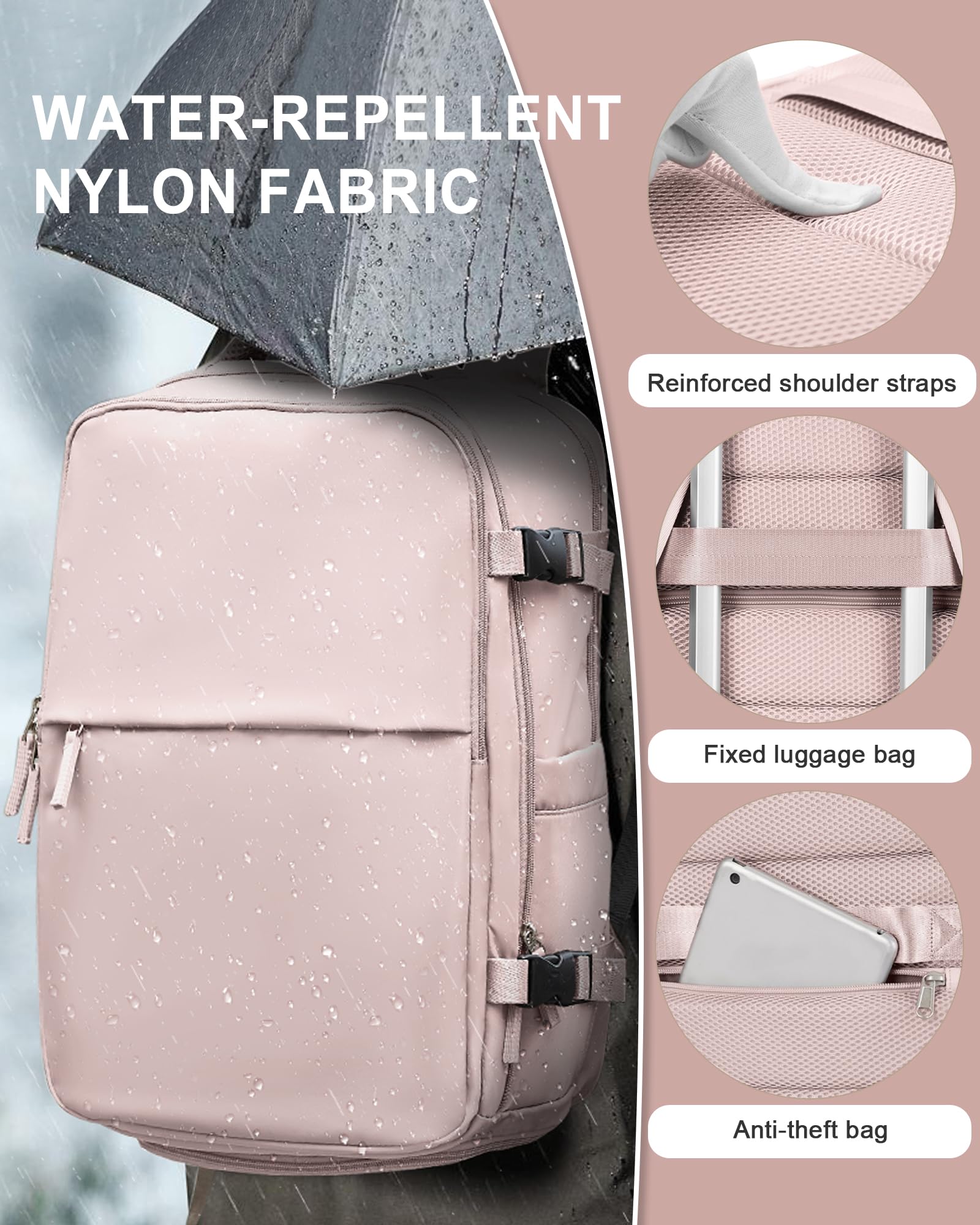 SZSYCN Borse da Cabina per Ryanair 40x20x25 Bagaglio a Mano Easyjet 45x36x20 Zaino Viaggio 40x30x20 Wizzair Zaino da Viaggio aereo Bagaglio a mano Zaino Donna Zaini Casual con scomparto per laptop
