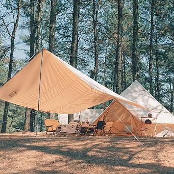 Large Single-layer Tent Thickened Luxury Villa Windproof and Rainproof Suitable for 4-6 People Outdoor Large Space Camping Equipment (big)