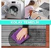 Latte Dizayn Sare Desenli Kadife Pamuk Tabanlı Yıkanabilen Kaydırmaz Antibakteriyel Salon Halısı 80x150