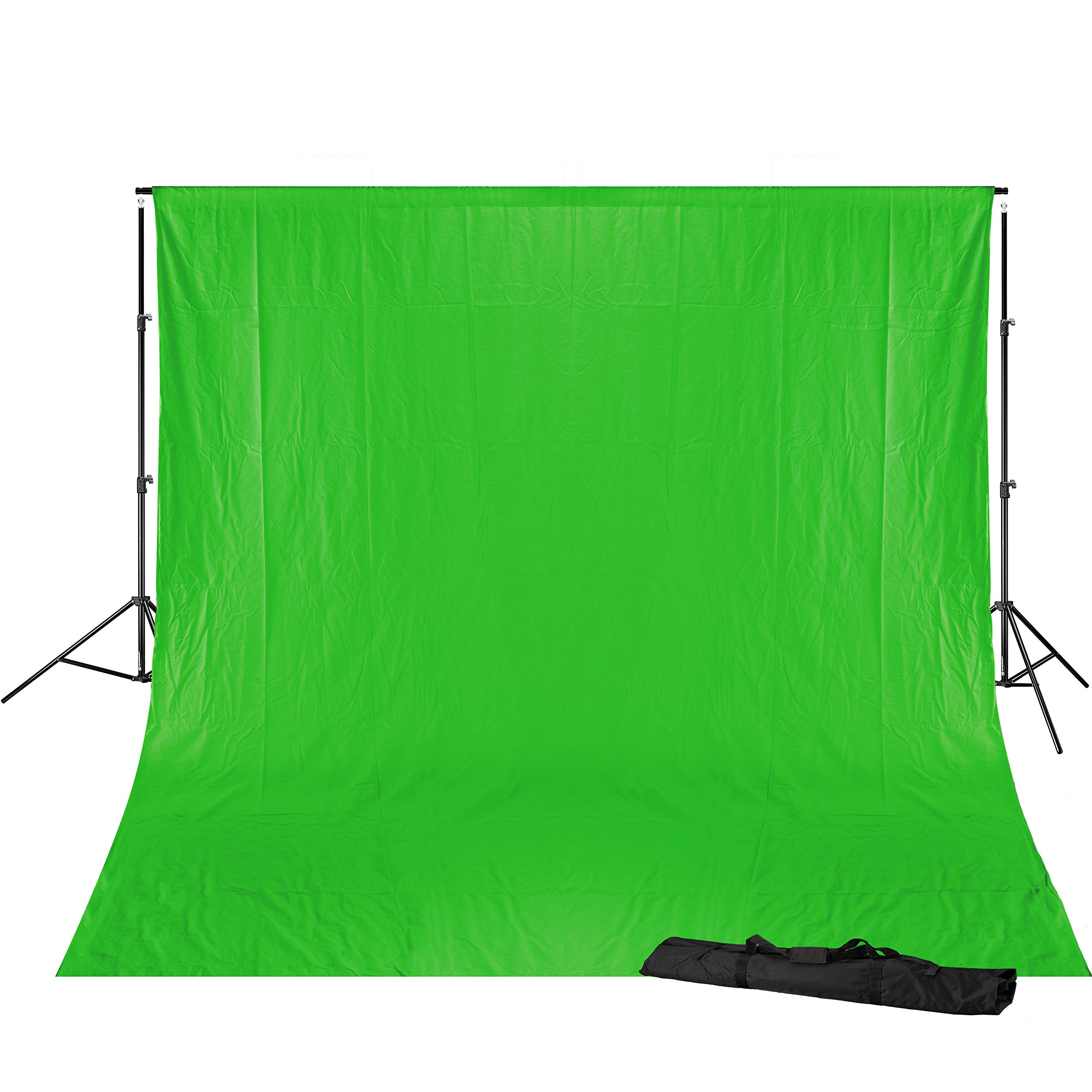 Bresser BR D23 Hintergrundsystem mit Greenscreen Baumwolltuch 3 x 4 m
