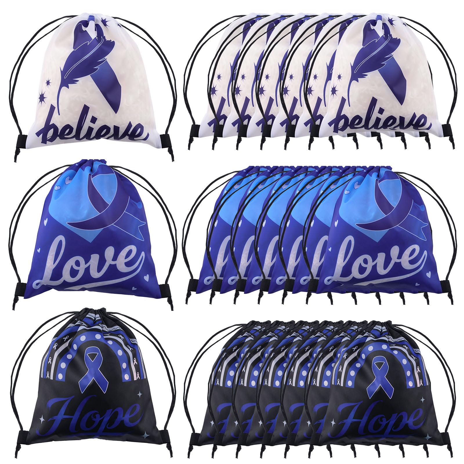 Sac à dos cordon cancer de la prostate WANDIC lot de 18