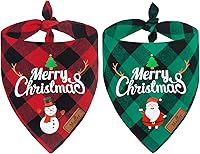 Vista 8 de Malier, 2 paquetes de bandanas de perro de Navidad, clásico búfalo, a cuadros. Bufanda de triángulo, baberos, pañuelo. Conjunto de ropa