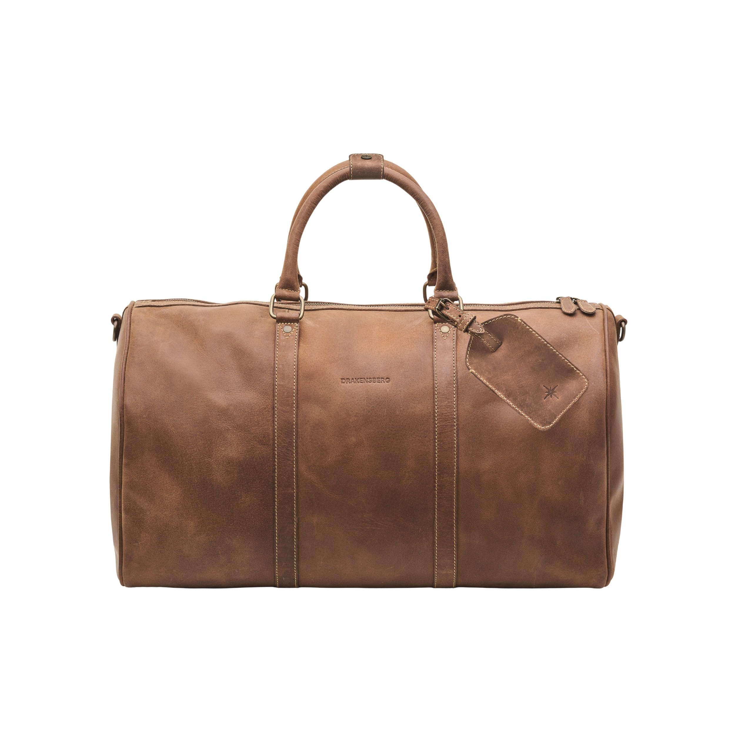 DRAKENSBERG Weekender 'John' - elegancka skórzana torba podróżna dla kobiet i mężczyzn, nadaje się do bagażu podręcznego, 40 l