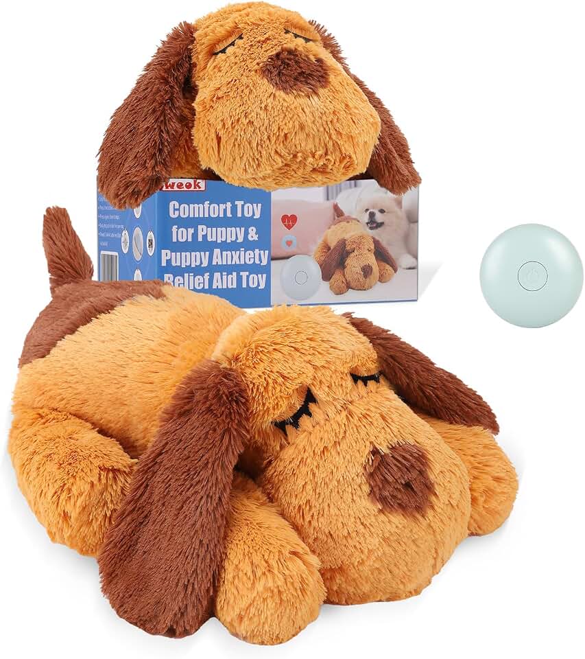 WEOK Juguete de latido del corazón para cachorros, calma la ansiedad