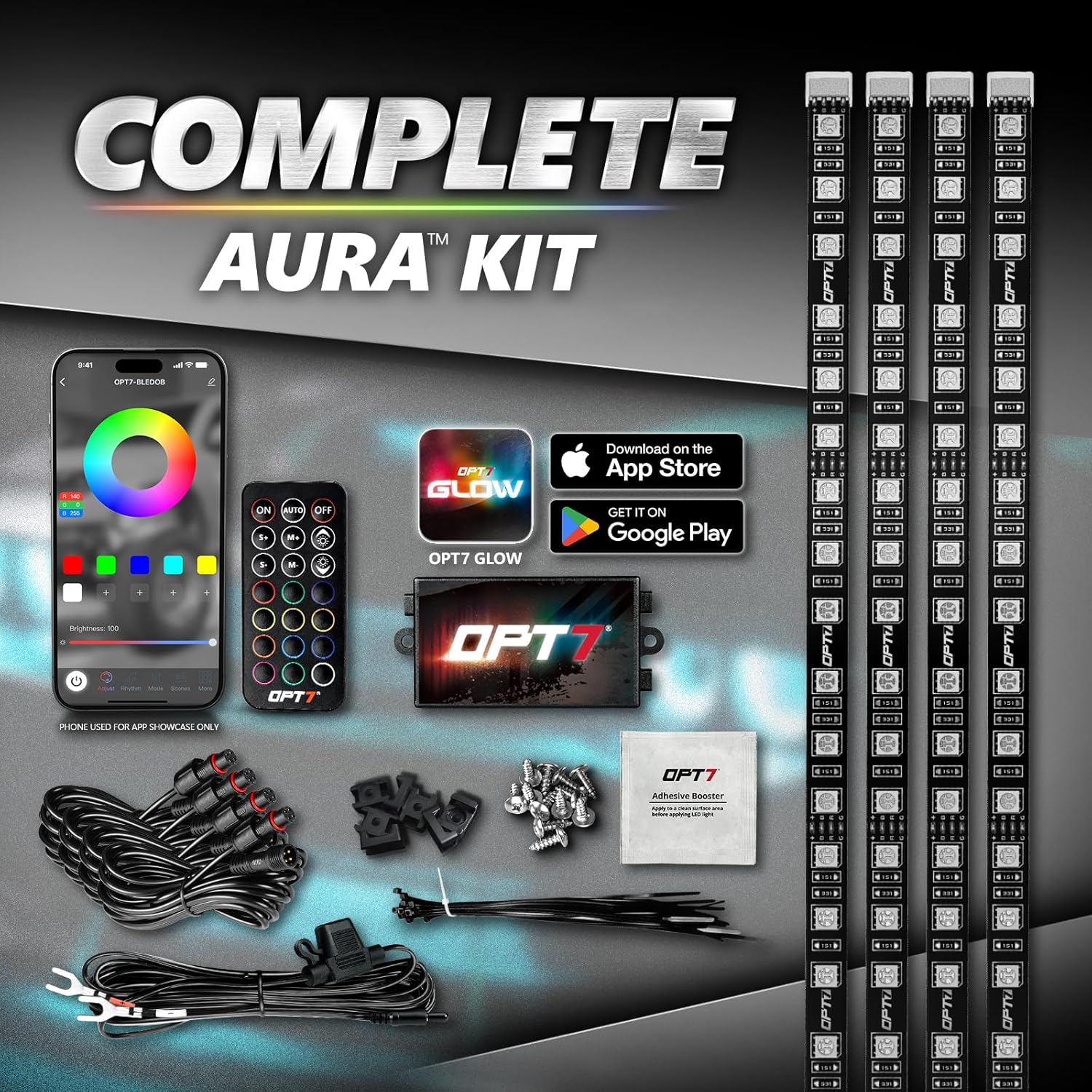 Inline fuse power wire for overdrawn protection and universal setup.