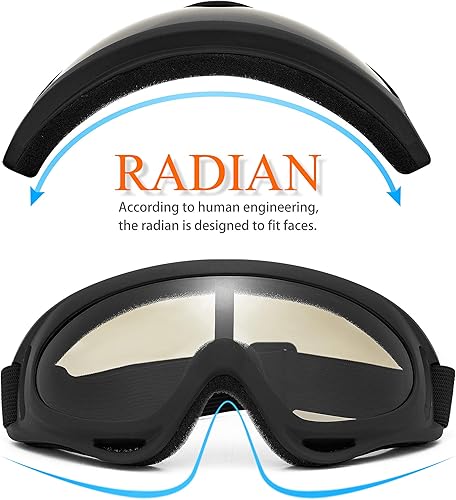 Miniatura 4 de Lelinta Gafas de esquí, gafas de snowboard, gafas de esquí, gafas de nieve, gafas de motocicleta para hombres, mujeres y jóvenes