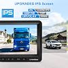 URVOLAX Wireless Reversing Camera Digital Van Reverse Camera Kit,7''Monitor and Parking Camera IP69 Waterproof Rear View Camera,1080P HD Night Vision 170° Wide Angle fit Caravan Trailer Trucks Cars