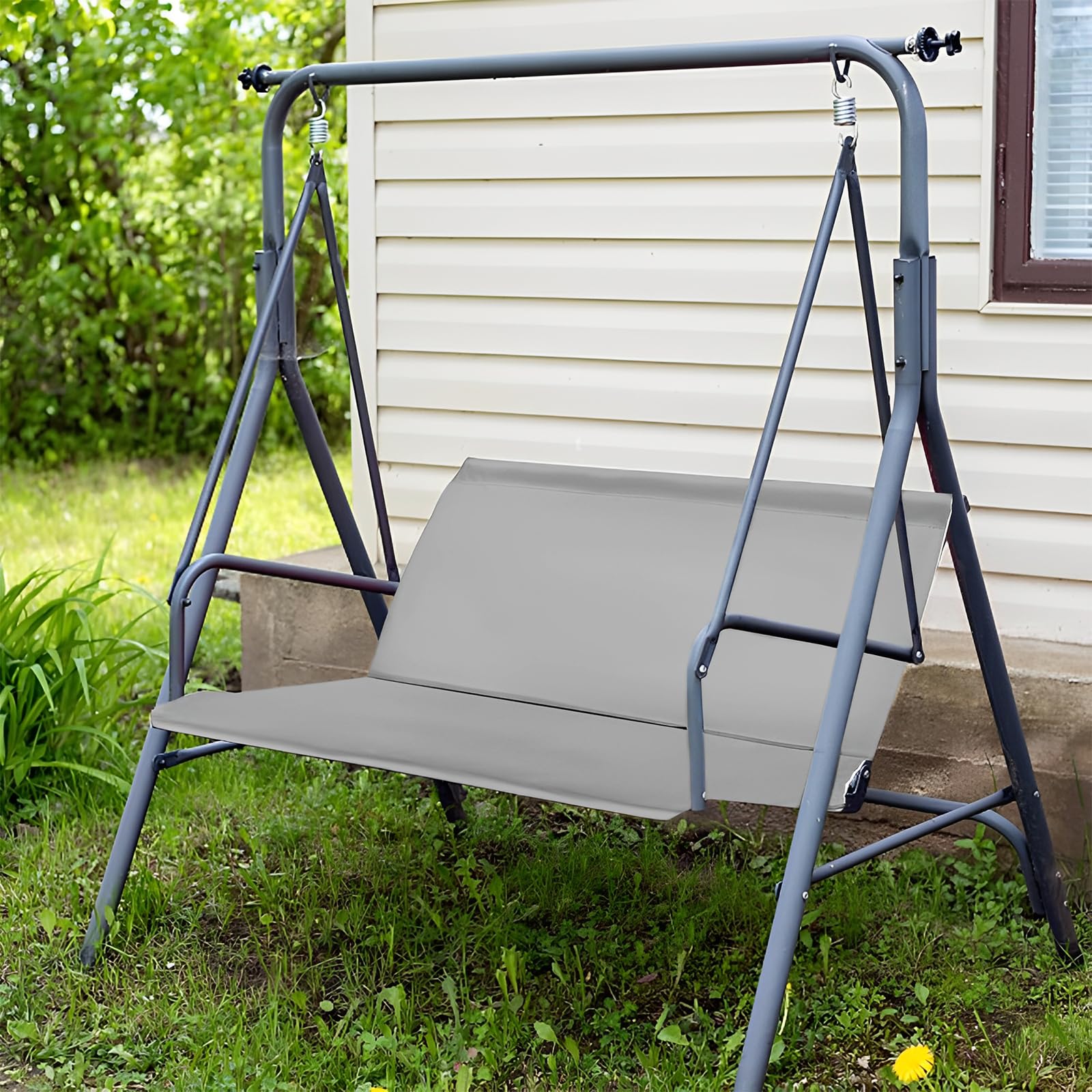 Piezas de repuesto para columpio de jardín, impermeable, funda para silla de jardín, funda para columpio de jardín, color gris, 115 x 48 x 48 cm