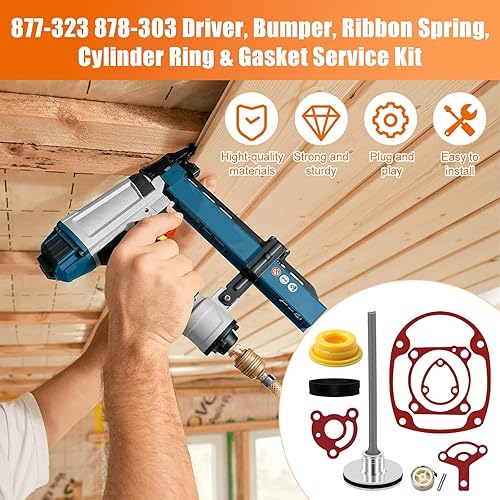 Miniatura 3 de NR83 NR83A NR83A2 NR83A2 (S) DBM83-04 Controlador, parachoques, resorte de cinta, junta tórica Junta herramientas neumáticas Piezas de pistola de