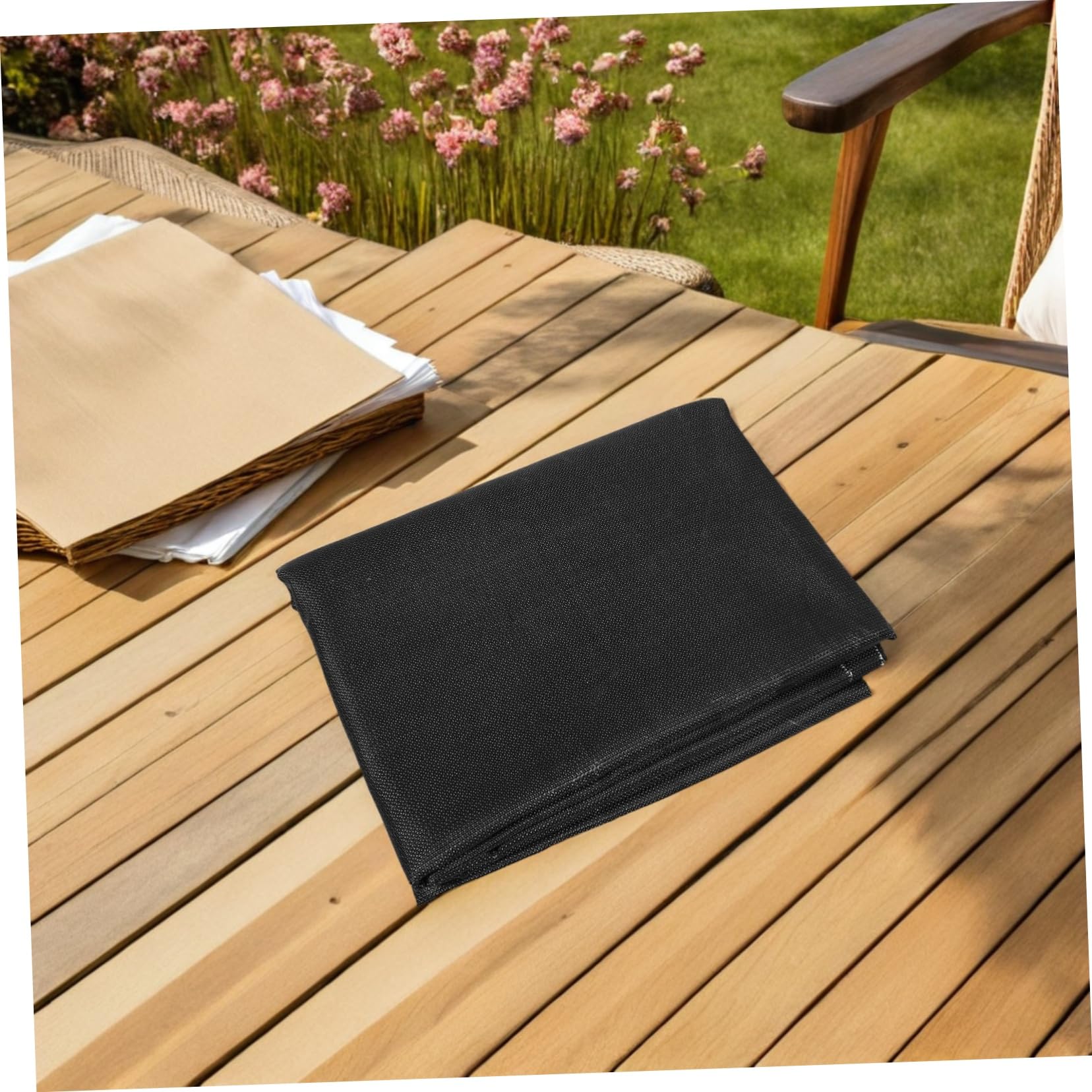 TOYANDONA Estera Ignífuga para Parrilla Resistente Al Agua y Aceite para Césped y Terraza para Barbacoa Al Aire Estera Protectora