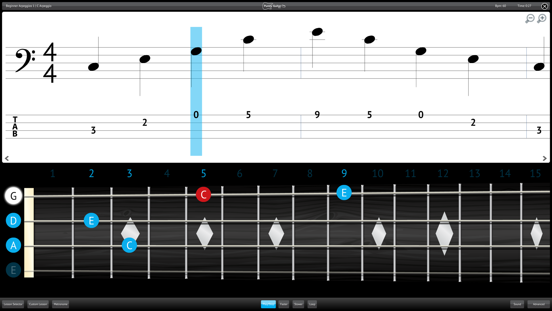Learn Bass Guitar with Music Lessons from Purely Bass Guitar App on