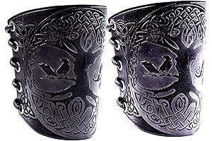 Viking Handmade Real Leather LARP Gauntlet Medieval Belt