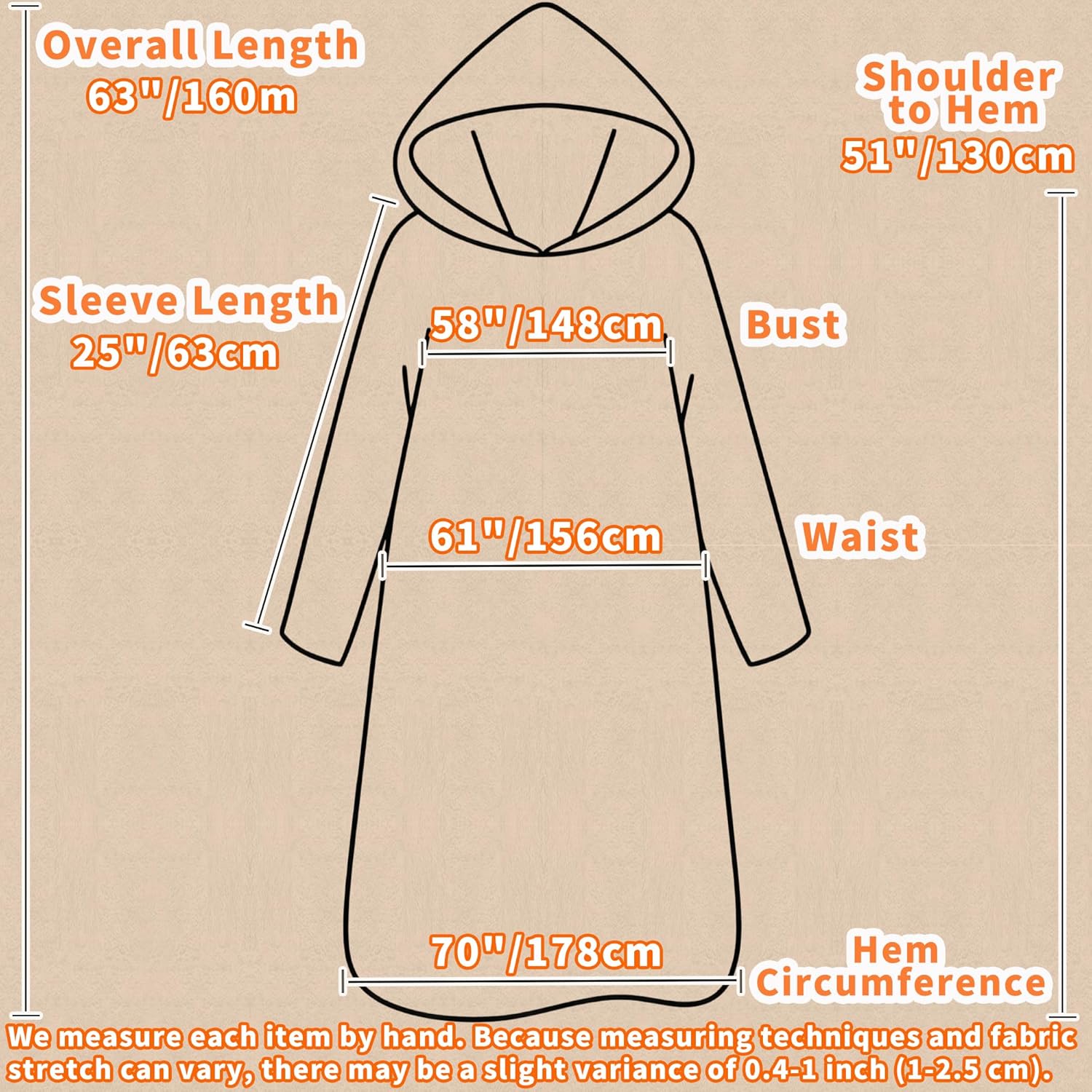 Wearable Blanket Hoodie for Women, Soft Hooded Blanket for Women and Men Robe for Home Lounge - Image 4